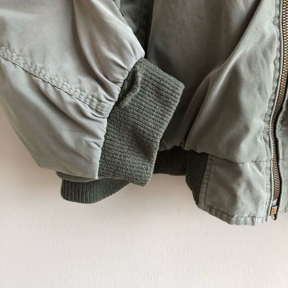 Faconnable Vintage Wool Casual Stretchy Zip Up Bomber Jacket Top Green - Picture 13 of 14